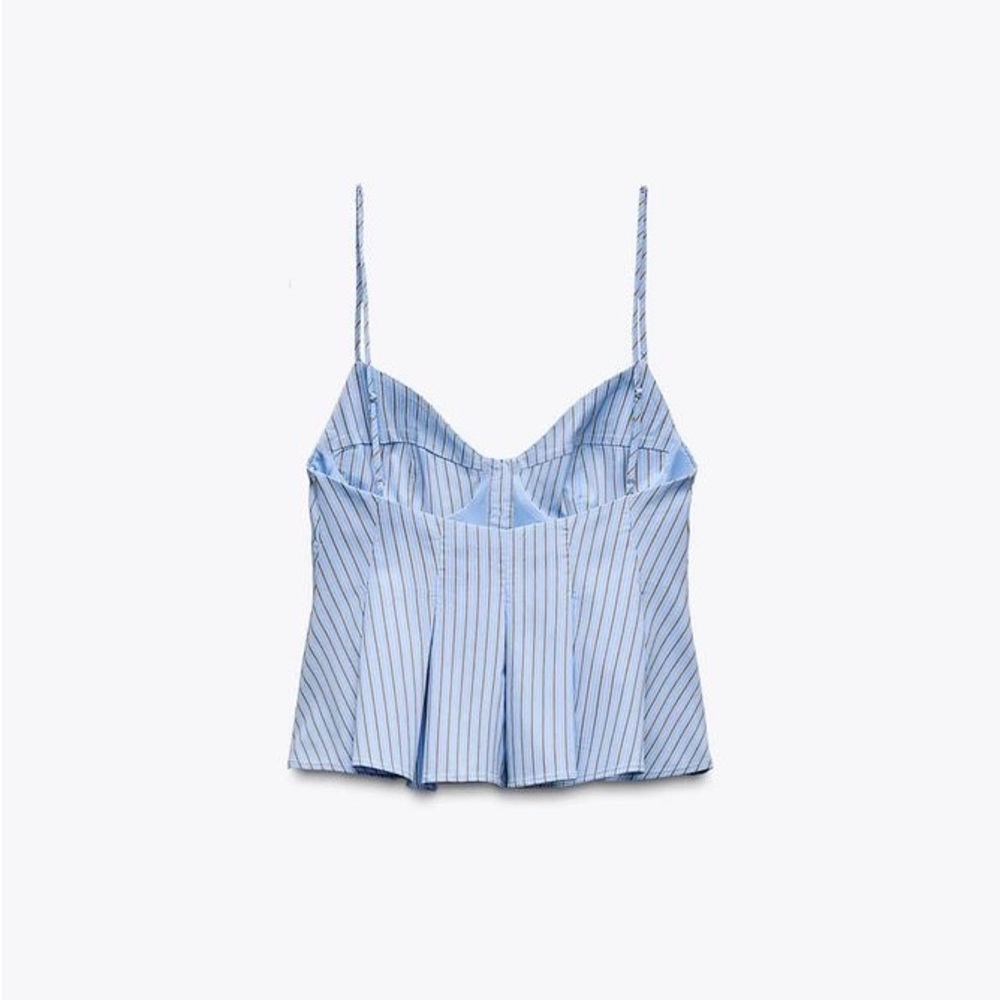 Zara Light Blue Striped Camisole